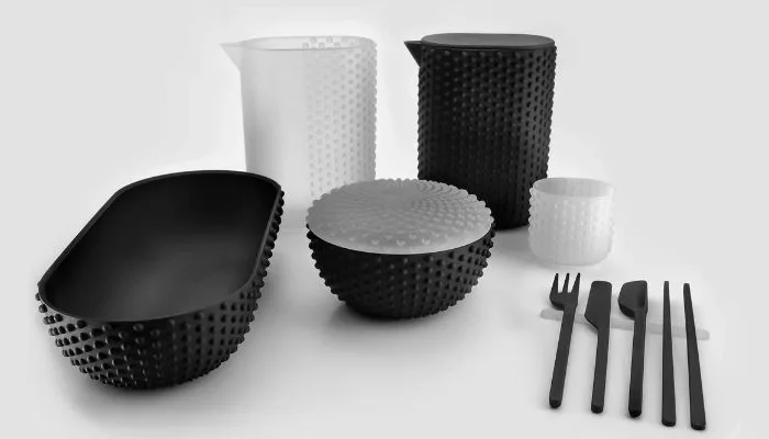 3D-печатная посуда дизайнера Джо Дусе