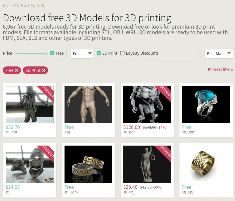 Каталог 3D-моделей Cgtrader
