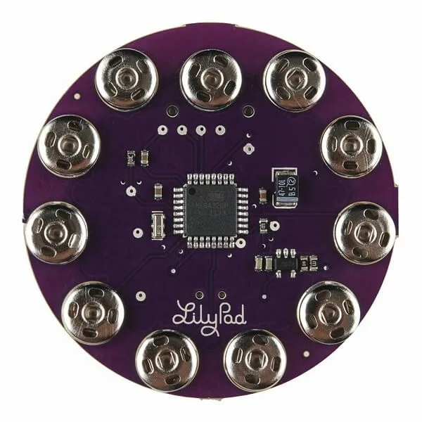 Плата LilyPad Simple Snap с контактами-кнопками