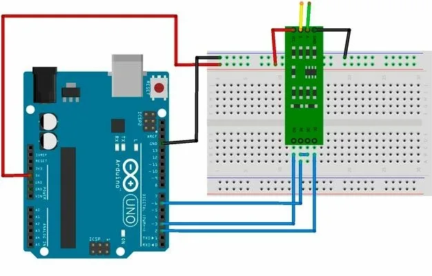 Схема подключения модуля TTL – RS-485 к плате Arduino