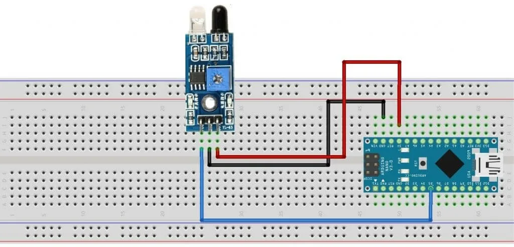 Схема подключения датчика YL-63 к плате Arduino