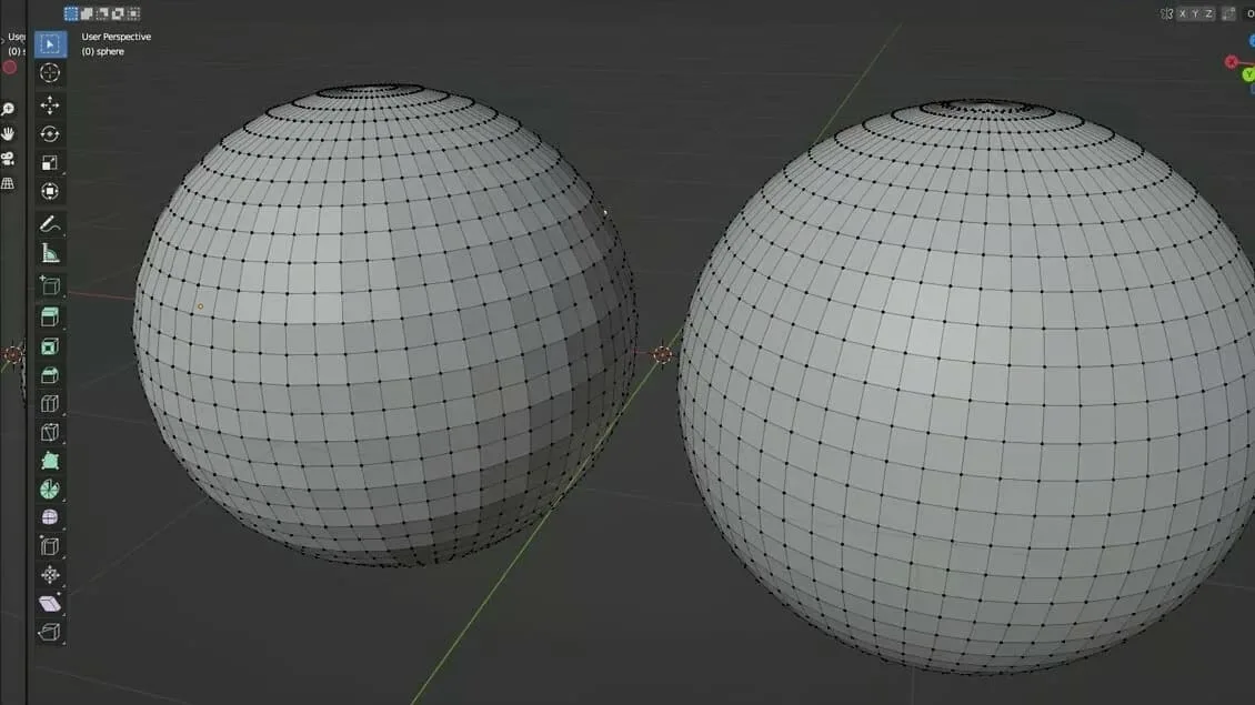 Модель в режиме редактирования Blender