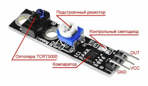 Внешний вид датчика линии KY-033