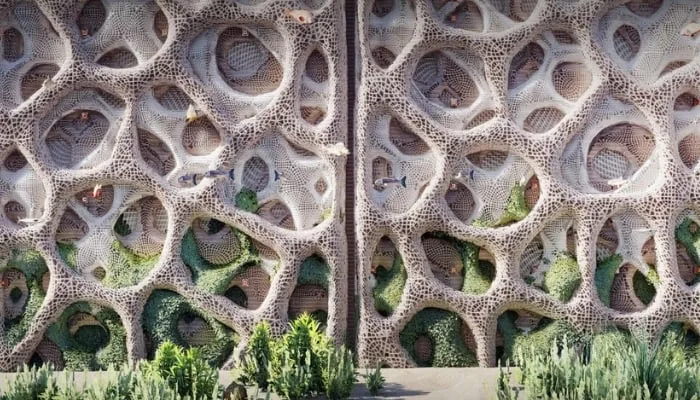 Напечатанные на 3D-принтере панели морской дамбы Kind Designs