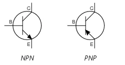Обозначения транзисторов NPN и PNP