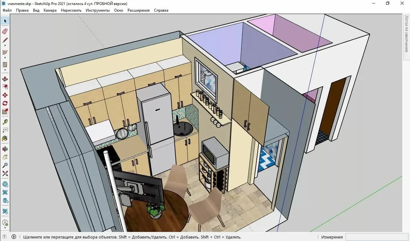 Проект интерьера в SketchUP