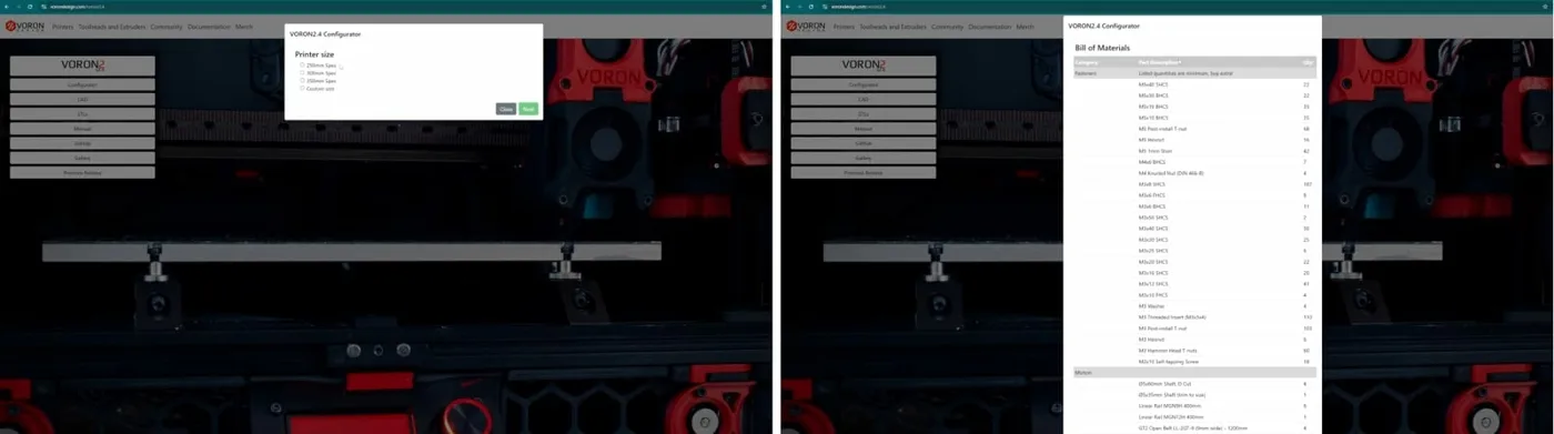 Конфигуратор и документация проекта Voron