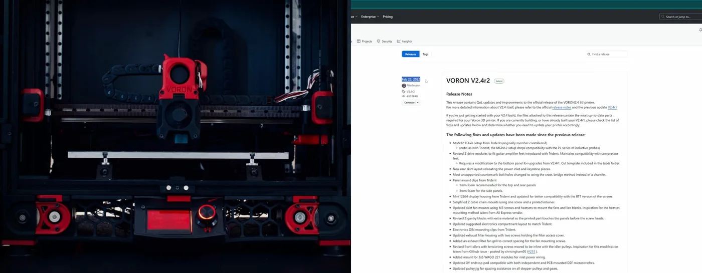 Принтер Voron 2.4 с подвижным порталом